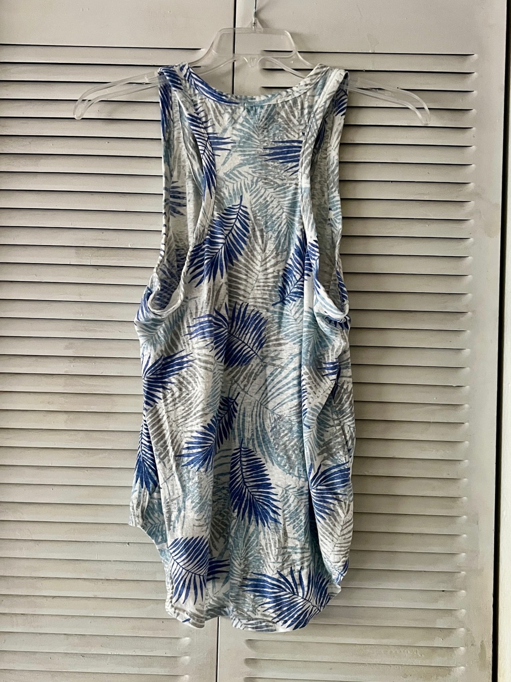 Gap Blue Palm-Print Tank Top - Women - Picture 4 of 5